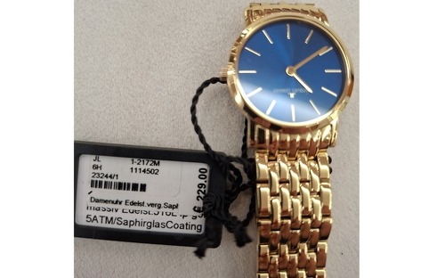 Jacoues Lemans 1-2172M gold Uhr Damen